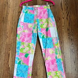 Lilly Pulitzer vintage cropped patchwork pants | size 2